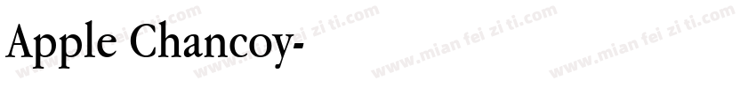 Apple Chancoy字体转换